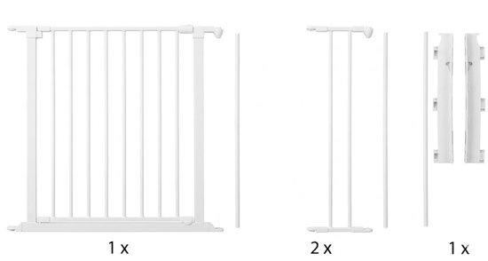 BabyDan Flex S 90 -112 cm Wit| Haardhekje | Traphekje