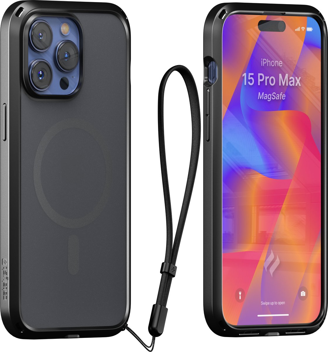 Catalyst Influence Case Apple iPhone 15 Pro Max MagSafe Compatible Stealth - Zwart