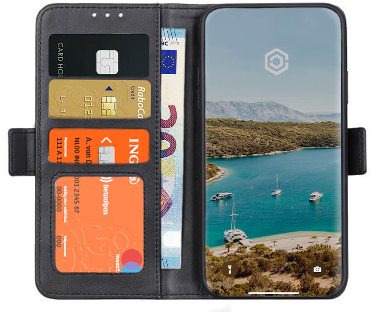 Casecentive Magnetische Leren Wallet Case - iPhone 12 Pro Max - Portemonnee - Hoesje - zwart