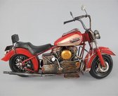 Blikken - rode - motor- Indian- Style 36 cm direct leverbaar