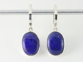 Zilveren oorbellen met lapis lazuli