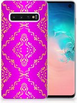Back Case Geschikt voor Samsung S10 TPU Siliconen Hoesje Barok Roze