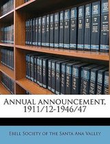 Annual Announcement, 1911/12-1946/47 Volume Yr.1919-1920