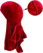 FRESHCOUPES Velvet Durag - Rood - Geschikt voor snelle resultaten in je 360 wave proces