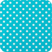 Tafelzeil Grote Stip - 140 x 200 cm - Turquoise/Wit