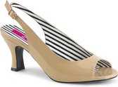 Pleaser Pink Label Pumps -46 Shoes- JENNA-02 Paaldans schoenen Beige