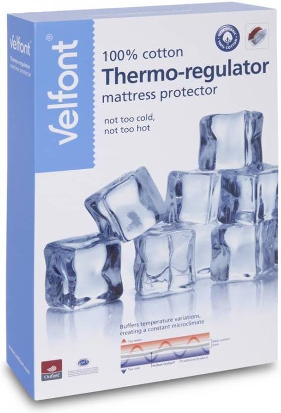 Velfont Outlast Matelas Protector Thermo Regulator -Taille: 180x190 / 200