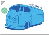 Hippie busje sjabloon - VW Transporter - 2 lagen kunststof A3 stencil - Kindvriendelijk sjabloon geschikt voor graffiti, airbrush, schilderen, muren, meubilair, taarten en andere d
