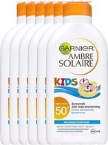 Garnier Ambre Solaire Kids Zonnebrandcrème SPF 50+ - 6 x 200 ml - Voordeelverpakking