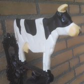 MadDeco - Cloche en fonte avec vache - sonnette en fonte