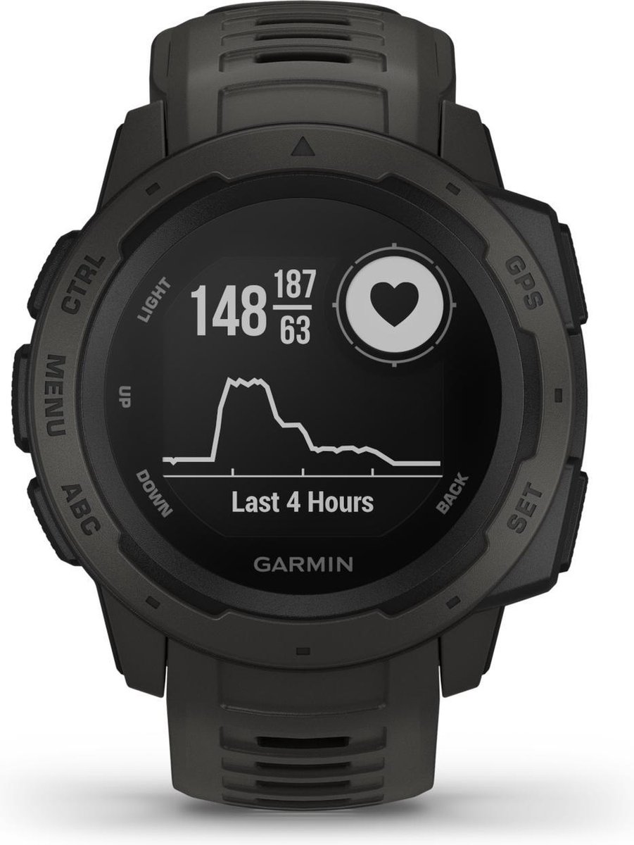 Garmin Instinct Smartwatch - Robuust Sporthorloge met GPS Tracker - Waterbestendig tot 100 Meter - Graphite - Garmin
