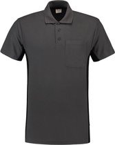 Tricorp Poloshirt Bi-Color - Workwear - 202002 - Donkergrijs-Zwart - maat S