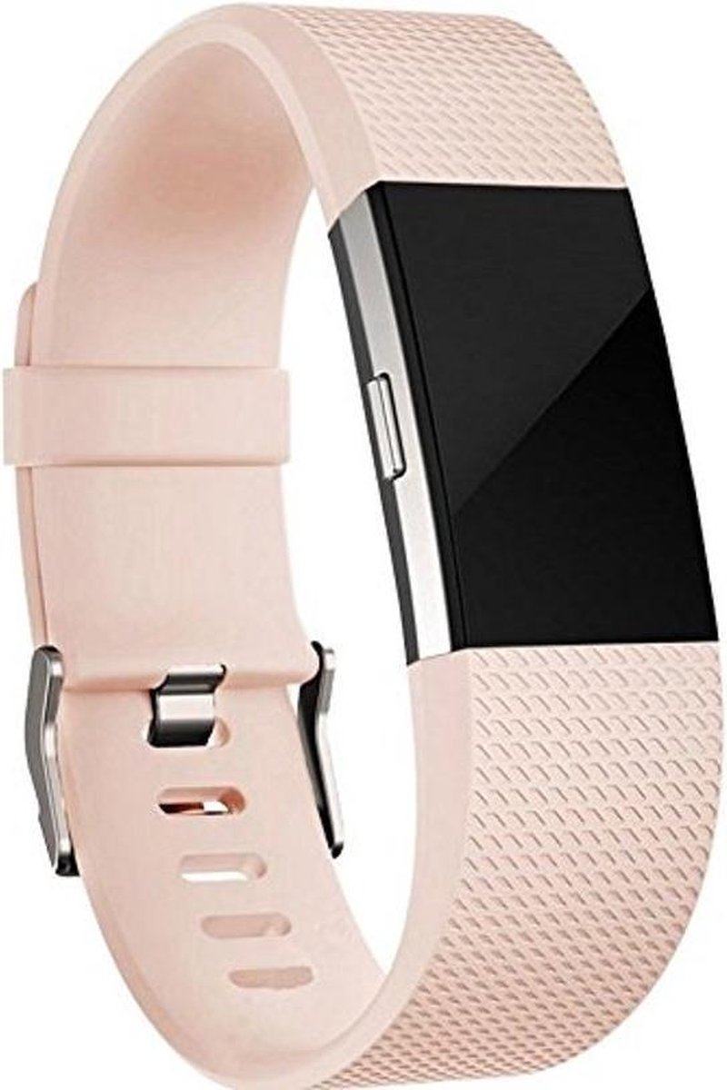 KELERINO. Siliconen polsbandje voor Fitbit Charge 2 Kaki - Large