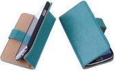 PU Leder Groen Sony Xperia T3 Book/Wallet case/case Telefoonhoesje