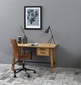 FYN Winslet - Bureaustoel met armleuningen - Lederlook Vintage Bruin