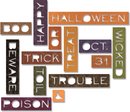Sizzix Thinlits set by Tim Holtz, 14 stanzen, Halloween woorden, dun