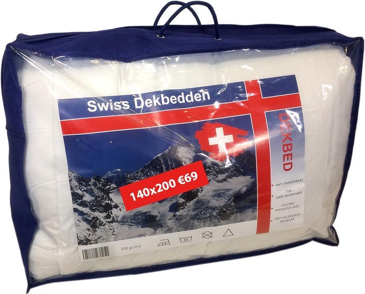 Swiss Dekbed - Eenpersoons Dekbed - 140x200 - Enkel - Hotel kwaliteit |  bol.com