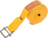 #DoYourYoga - Yogariem - »Yaro« - 100% katoen met plastic sluiting - 190 cm - Geel