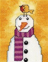 Borduurpakket Sneeuwpop Met Vogeltje (251) - RTO