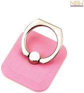 Ring vinger houder Roze vierkant / standaard voor telefoon of tablet