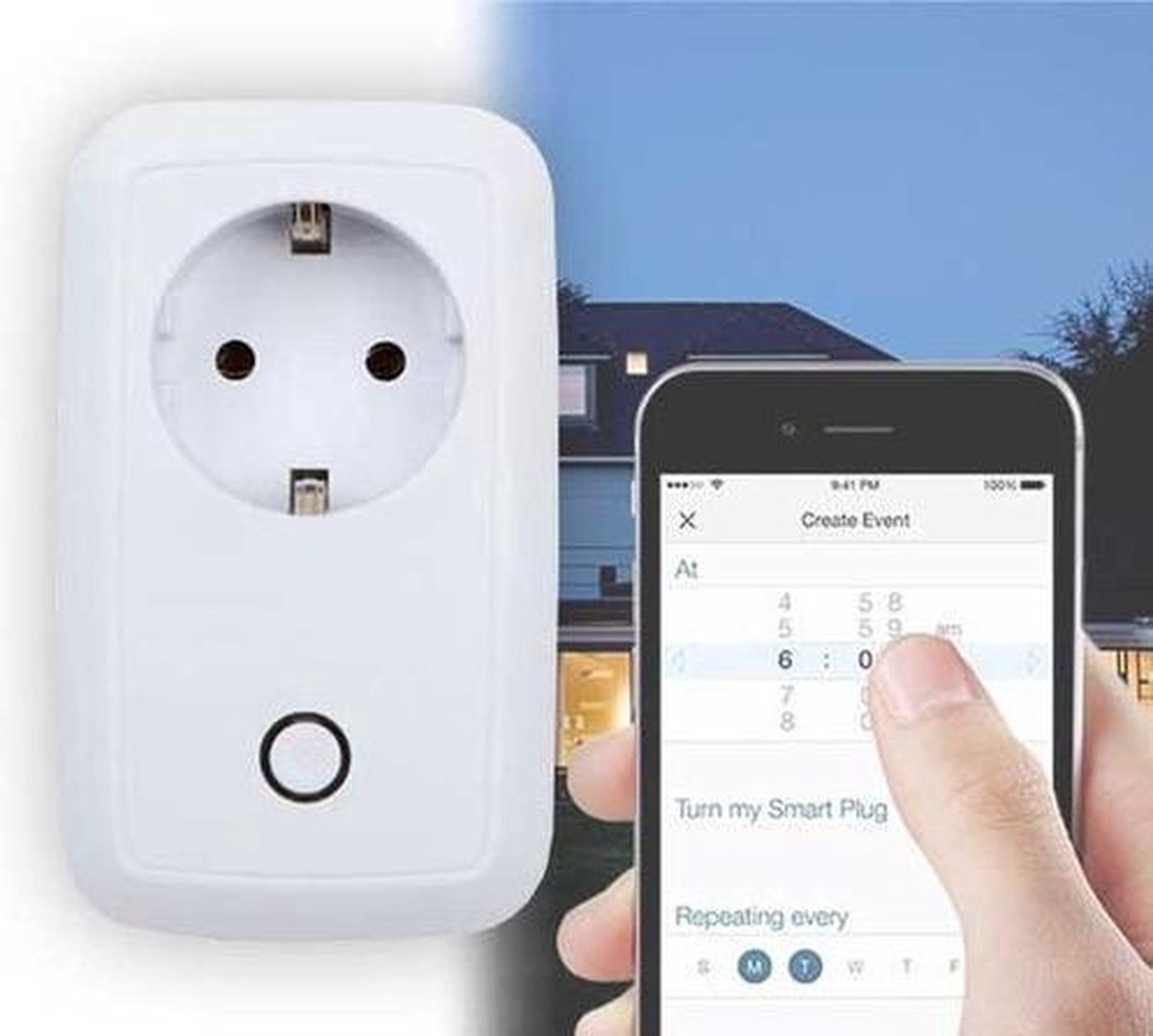 Smart WiFi stopcontact met App - bedien je apparaten op afstand via je  smartphone / tablet | bol.com