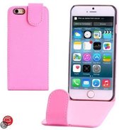 Flip Cover / Leder look Case roze voor iPhone 6