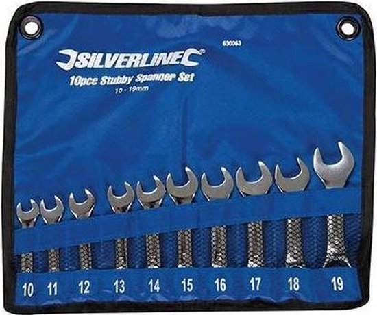 DURATECH 10-delige 3/8 Drive Crowfoot moersleutelset, open einde Crowsfoot moersleutelset, metrische maten 10-19mm, Cr-V staal, met EVA-schuim Tool Organizer