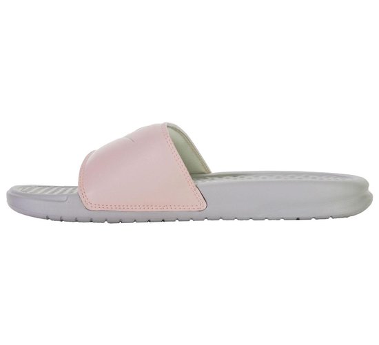 Nike Benassi JDI slippers dames wit/roze | bol.com