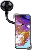 Shop4 - Samsung Galaxy A70 Autohouder Diagonale Klem Autohouder Zwart