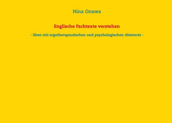 Englische Fachtexte verstehen - cover