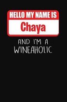 Hello My Name is Chaya And I'm A Wineaholic