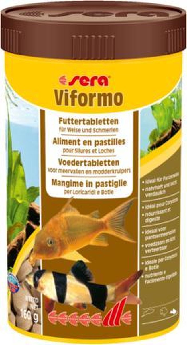 Sera Viformo 250 ml voor grondelende meervallen en modderkruipers