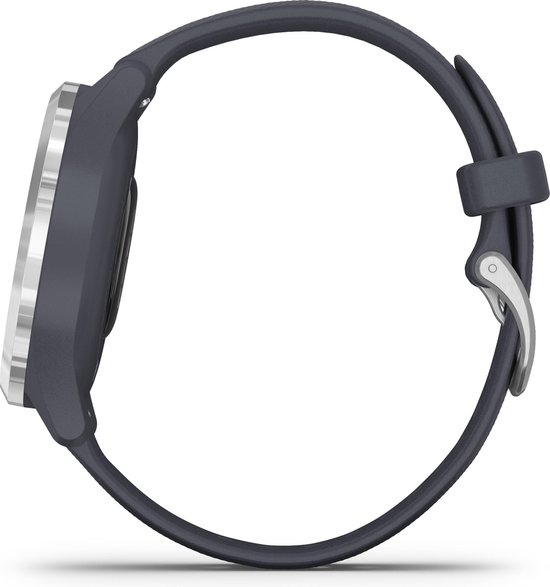Garmin Vivomove 3S - Hybride Smartwatch - Echte wijzers - Verborgen touchscreen - GPS - 39mm - 5 dagen batterij - Silver/Blue