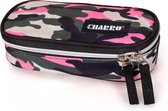 El Charro - Etui Ovaal - Camouflage - Roze - 21 cm
