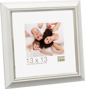 Deknudt Frames fotolijst S42JF1 - wit met biesje - voor foto 20x20 cm