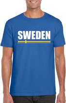 Blauw Zweden supporter t-shirt voor heren M