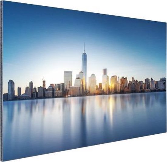 Wanddecoratie Metaal - Aluminium Schilderij - New York - Skyline - Reflectie