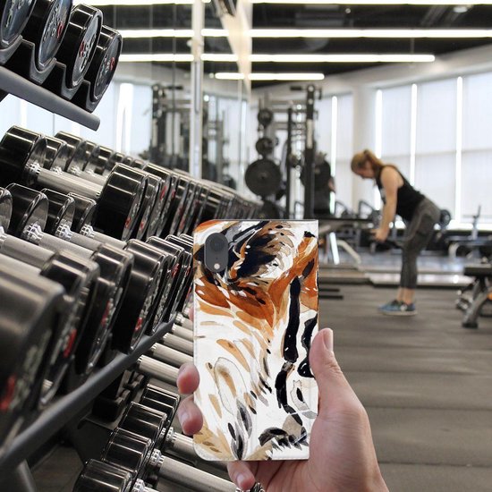 Coque iPhone XR avec fermeture magnétique Aquarelle Tiger