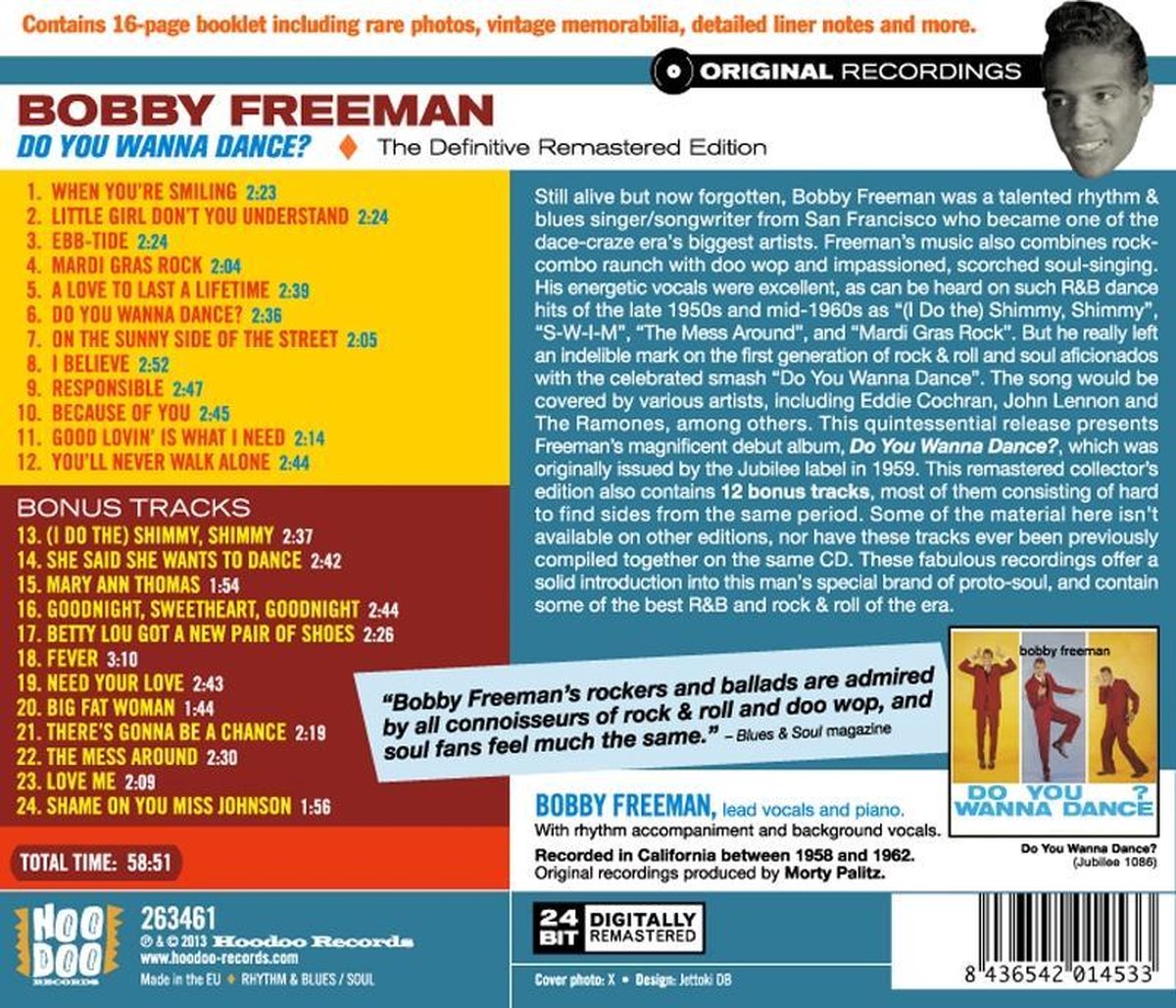 Do You Wanna Dance?, Bobby Freeman | CD (album) | Muziek | bol.com