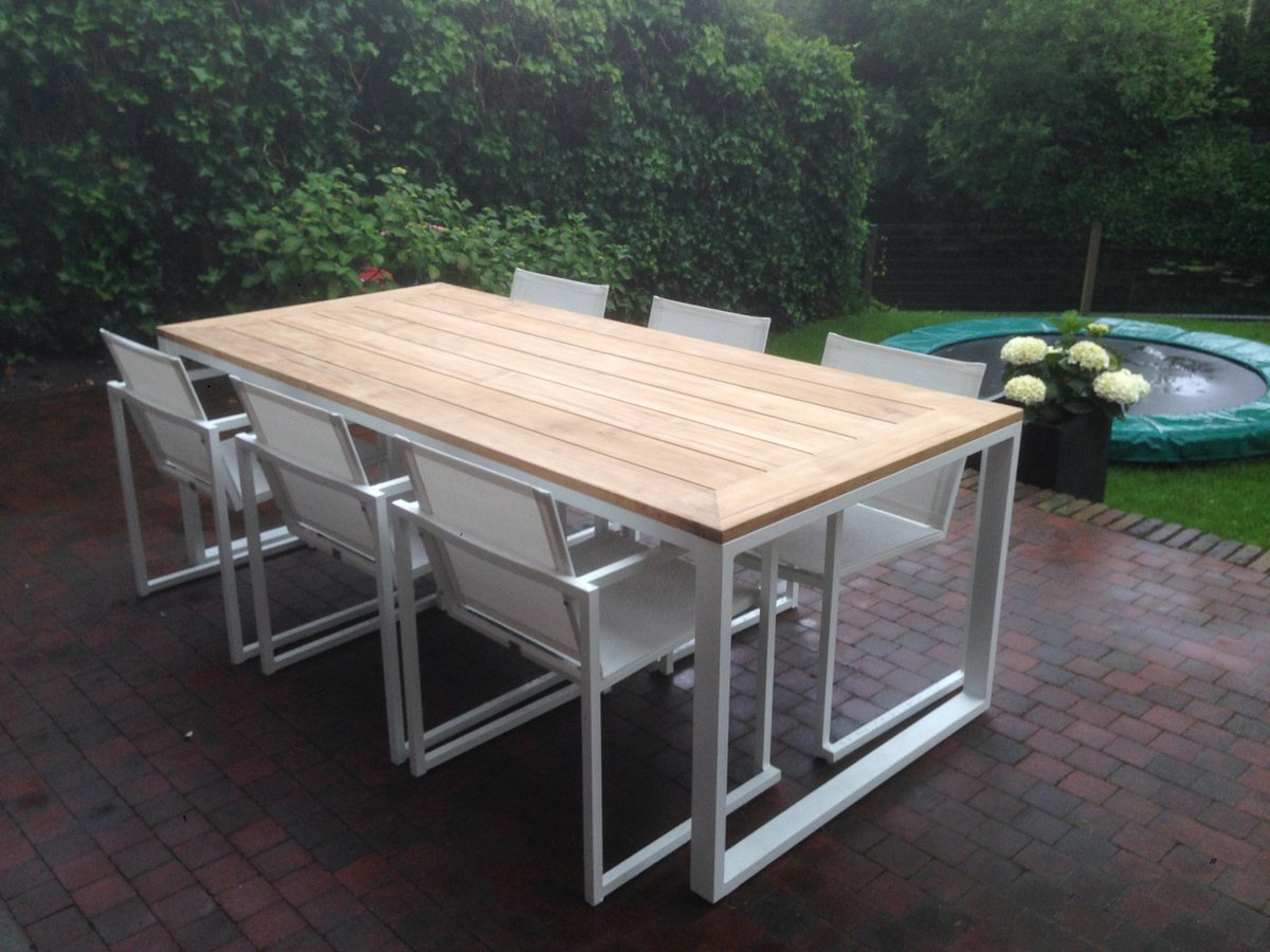 Tuinset San Remo 6-persoons wit