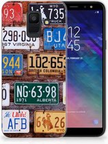 Geschikt voor Samsung Galaxy A6 (2018) Uniek TPU Hoesje Kentekenplaten