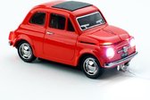 Click Car Mouse Fiat 500d old wired, red