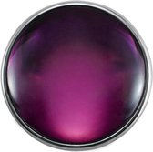 Quiges - Dames Click Button Drukknoop 18mm Glas Paars - EBCM029