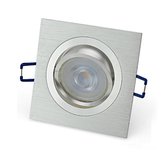 Dimbare LED GU10 inbouwspot | Zilver vierkant | Set van 2 stuks Met Philips LED lamp