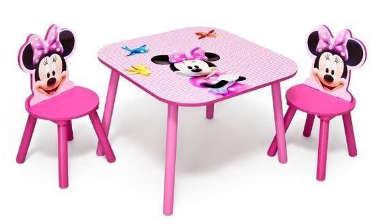 Disney Minnie Mouse Tafel En 2 Stoelen Paars 60 X 60 X 44 Cm | bol.com