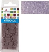 Pakje mozaiek stenen lila paars 1 cm