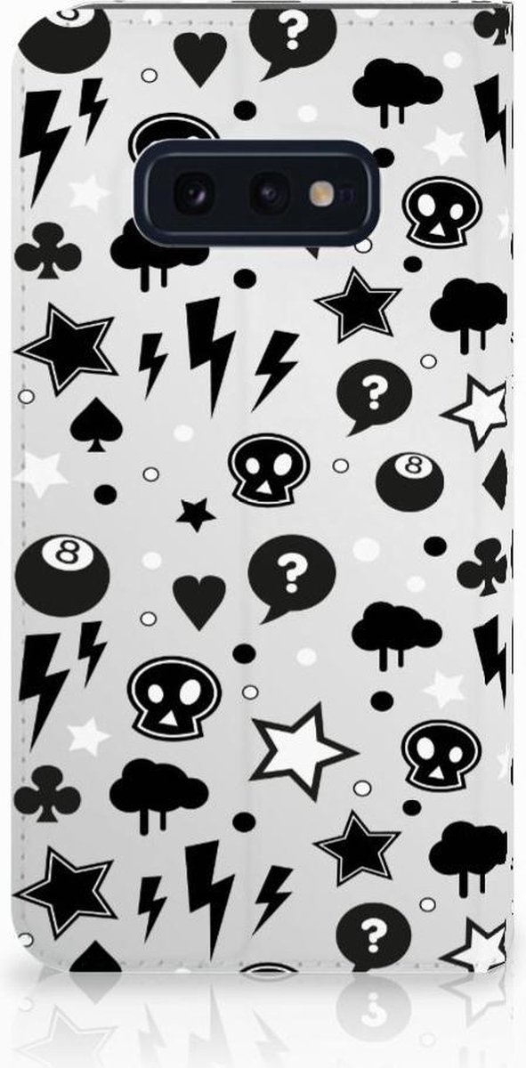Mobiel BookCase Samsung Galaxy S10e Silver Punk