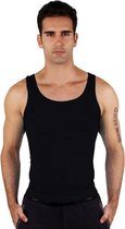 Slimming shirt - Afslank shirt - Figuur corrigerend shirt - Mannen - Zwart S/M