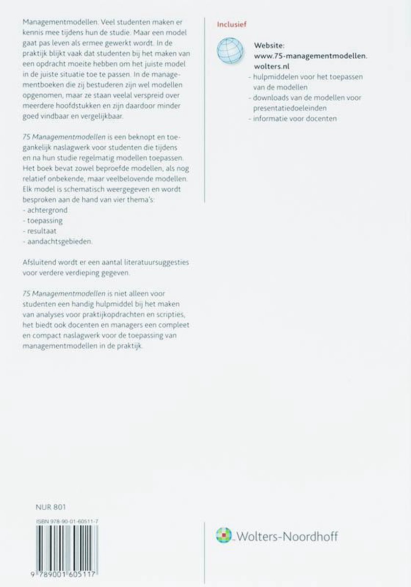 75 Managementmodellen - back cover
