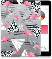 iPad 9.7 2018 | 2017 Siliconen Tablethoesje Flamingo Triangle
